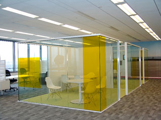 cloison modulaire verre